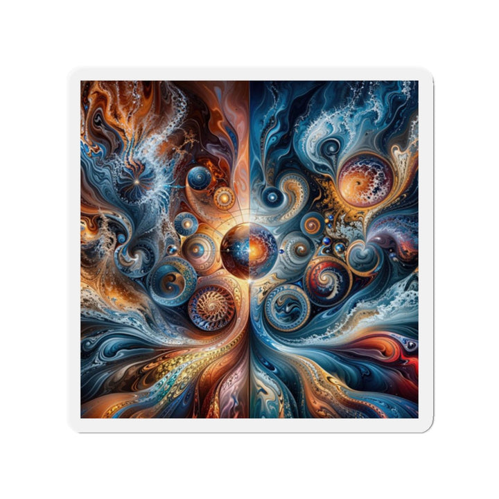 Cosmic Swirl Harmony - Die-cut Magnet - Home Decor - g(0D·IO) - 2" x 2" - Die-Cut - 1 pc