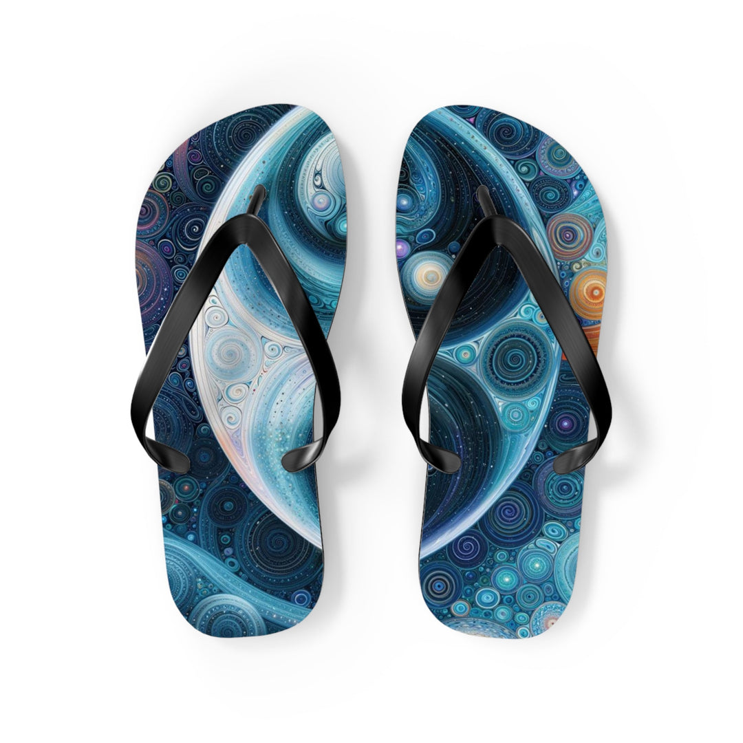 Cosmic Swirl Harmony - Flip Flops - Shoes - g(0D·IO) - M - Black sole -