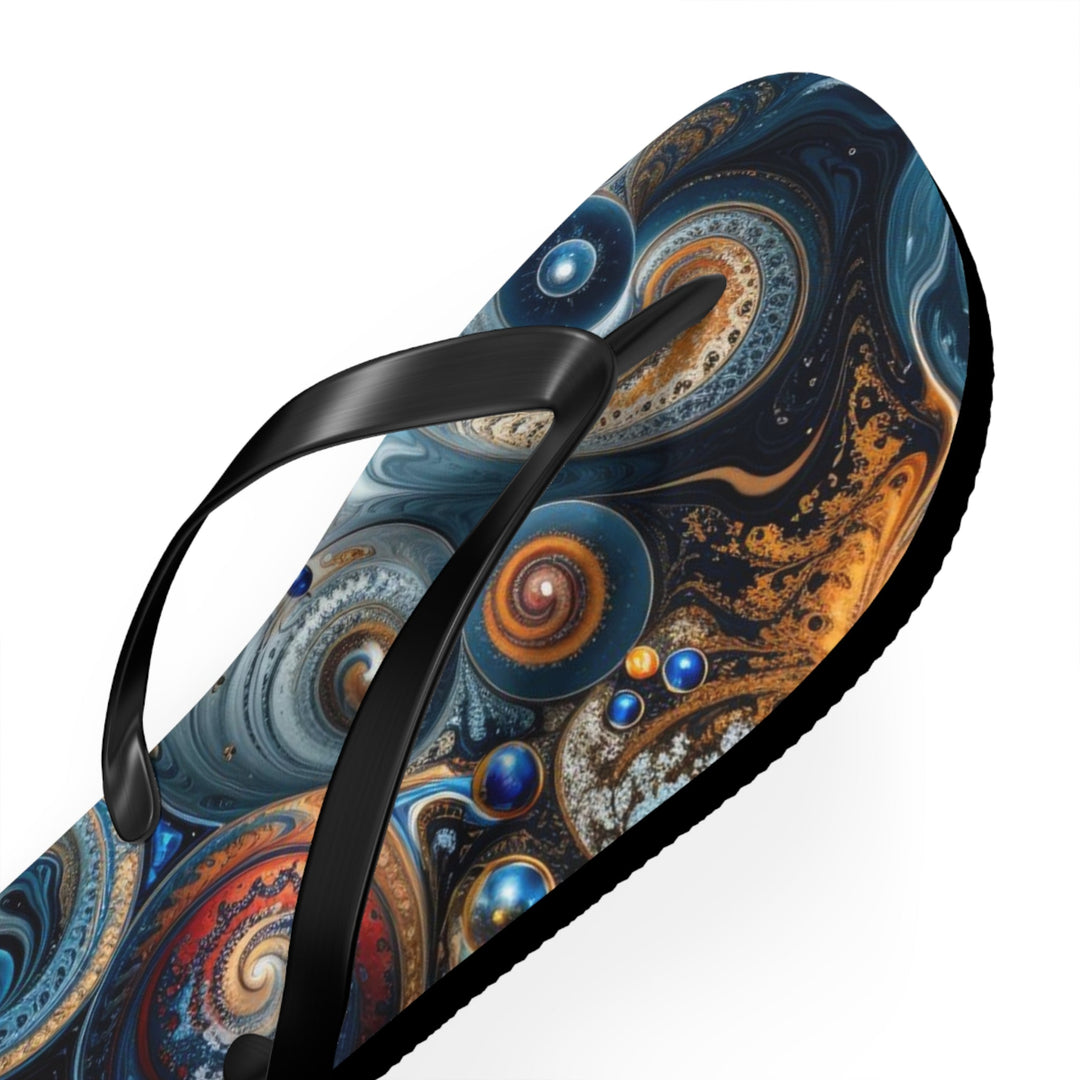 Cosmic Swirl Harmony - Flip Flops - Shoes - g(0D·IO) - XL - Black sole -