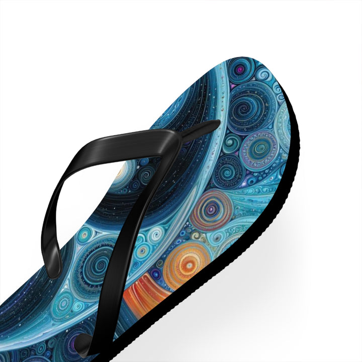 Cosmic Swirl Harmony - Flip Flops - Shoes - g(0D·IO) - XL - Black sole -