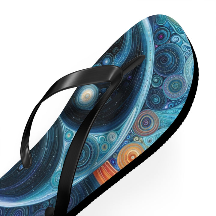 Cosmic Swirl Harmony - Flip Flops - Shoes - g(0D·IO) - XL - Black sole -