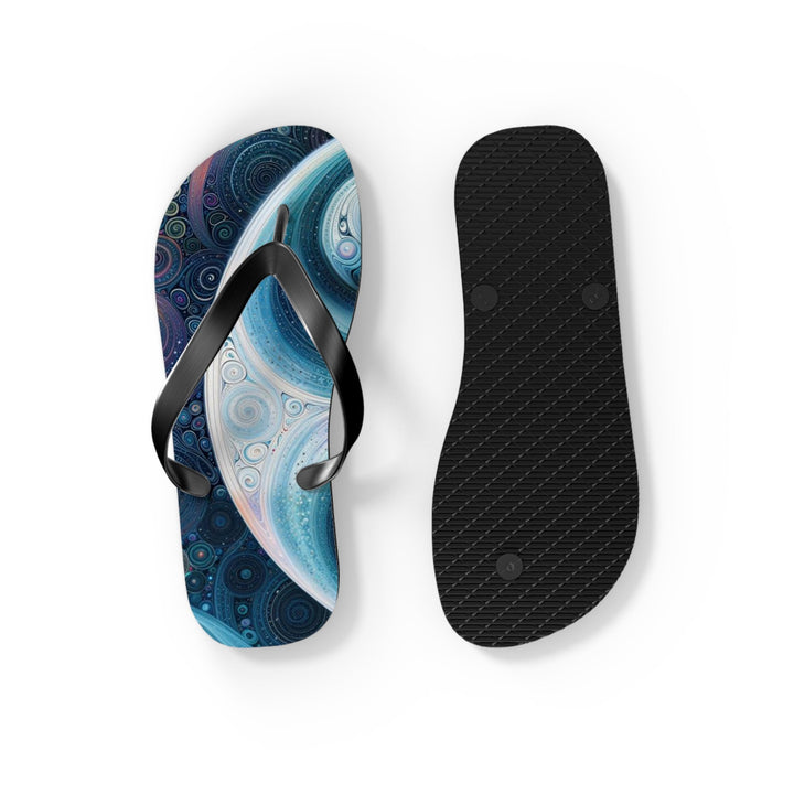 Cosmic Swirl Harmony - Flip Flops - Shoes - g(0D·IO) - XL - Black sole -