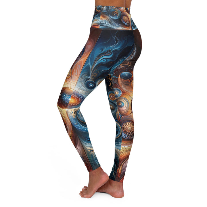 Cosmic Swirl Harmony - High Waisted AOP Yoga Leggings - All Over Prints - g(0D·IO) - XS - -