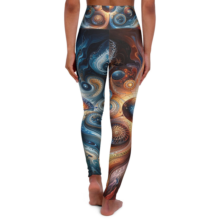 Cosmic Swirl Harmony - High Waisted AOP Yoga Leggings - All Over Prints - g(0D·IO) - XS - -