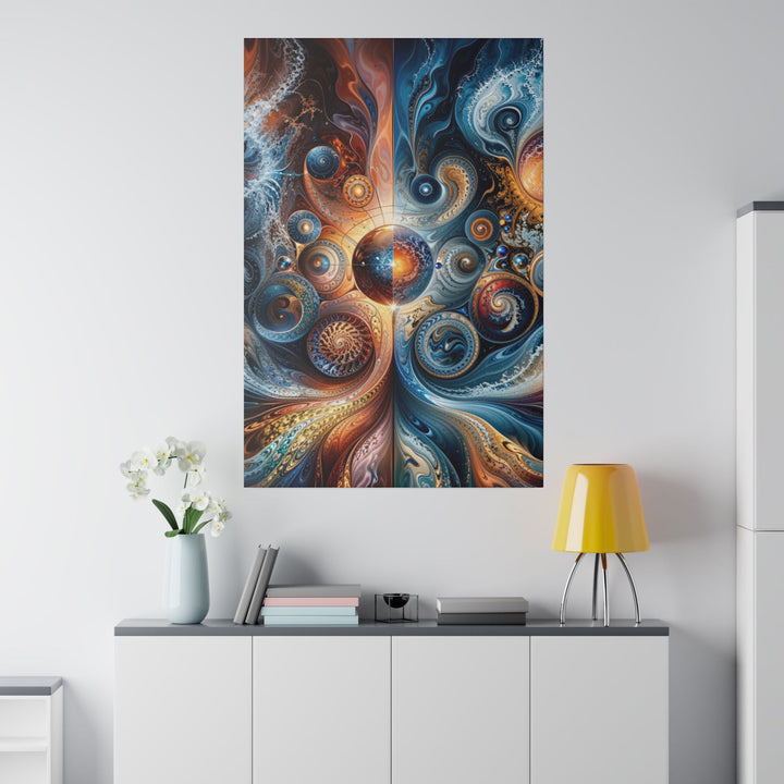 Cosmic Swirl Harmony - Matte Canvas - Canvas - g(0D·IO) - 32" x 32" (Square) - 0.75'' -