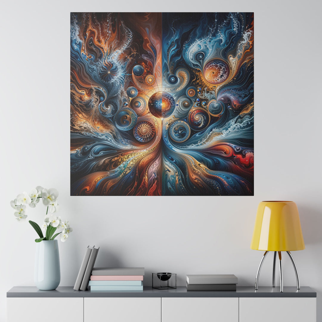 Cosmic Swirl Harmony - Matte Canvas - Canvas - g(0D·IO) - 32" x 32" (Square) - 0.75'' -