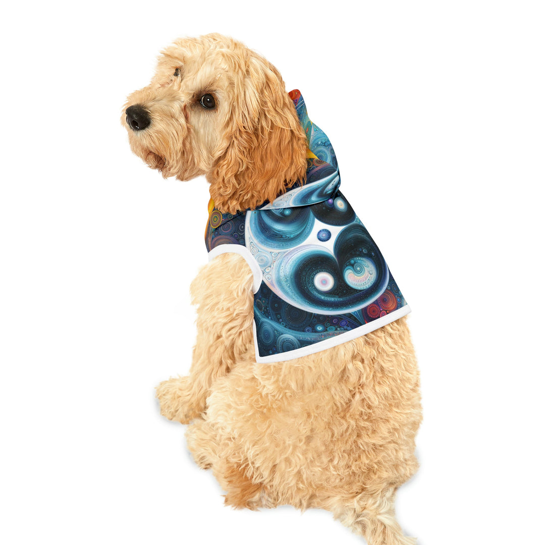 Cosmic Swirl Harmony - Pet Hoodie - Pets - g(0D·IO) - XXS - Black Rib -