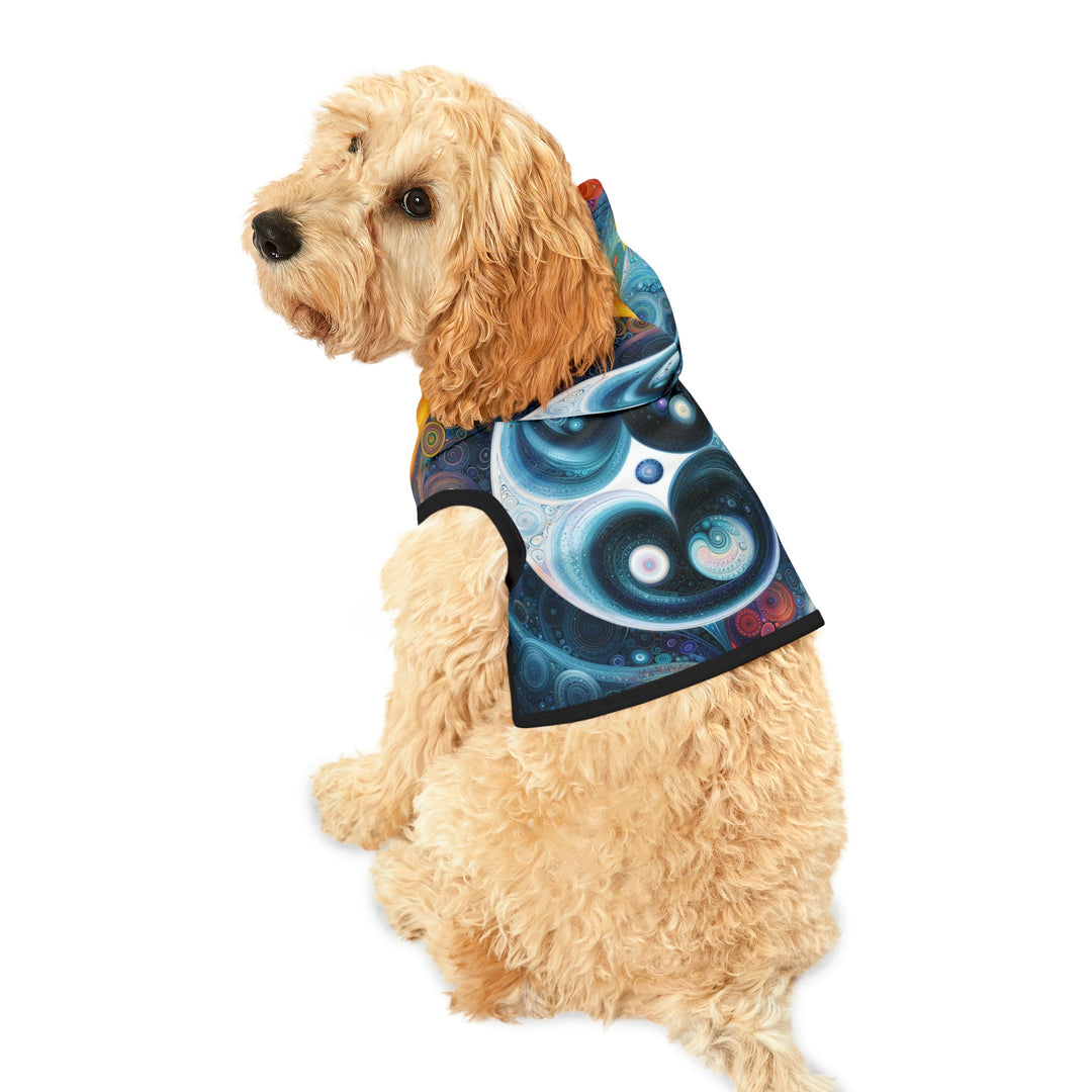 Cosmic Swirl Harmony - Pet Hoodie - Pets - g(0D·IO) - XXS - Black Rib -