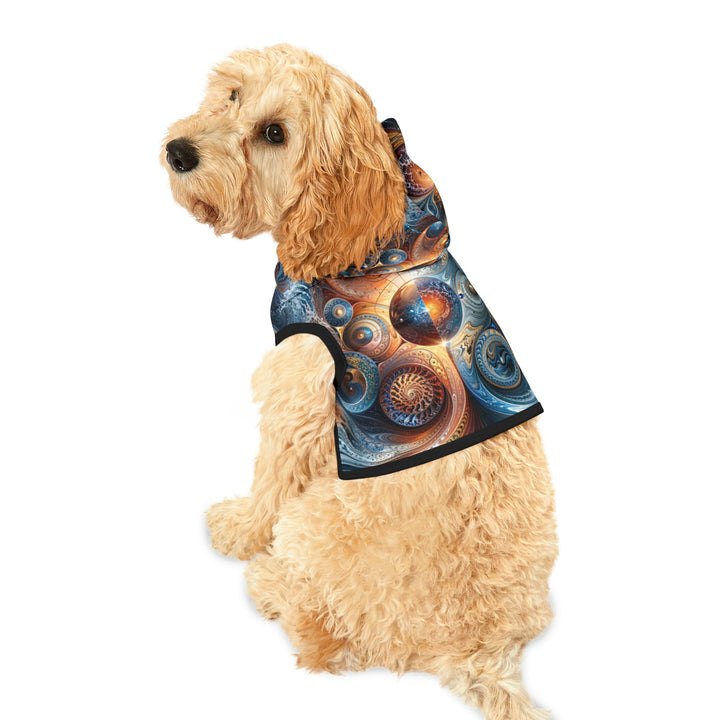 Cosmic Swirl Harmony - Pet Hoodie - Pets - g(0D·IO) - XXS - Black Rib -