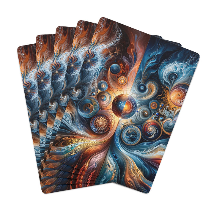 Cosmic Swirl Harmony - Poker Cards - Paper products - g(0D·IO) - 2.47" x 3.47" - White - Semi Glossy