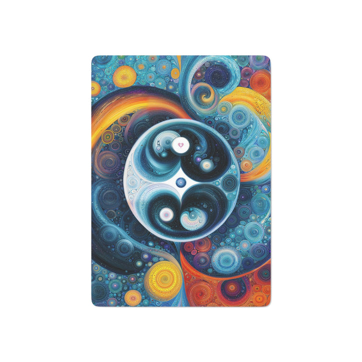 Cosmic Swirl Harmony - Poker Cards - Paper products - g(0D·IO) - 2.47" x 3.47" - White - Semi Glossy