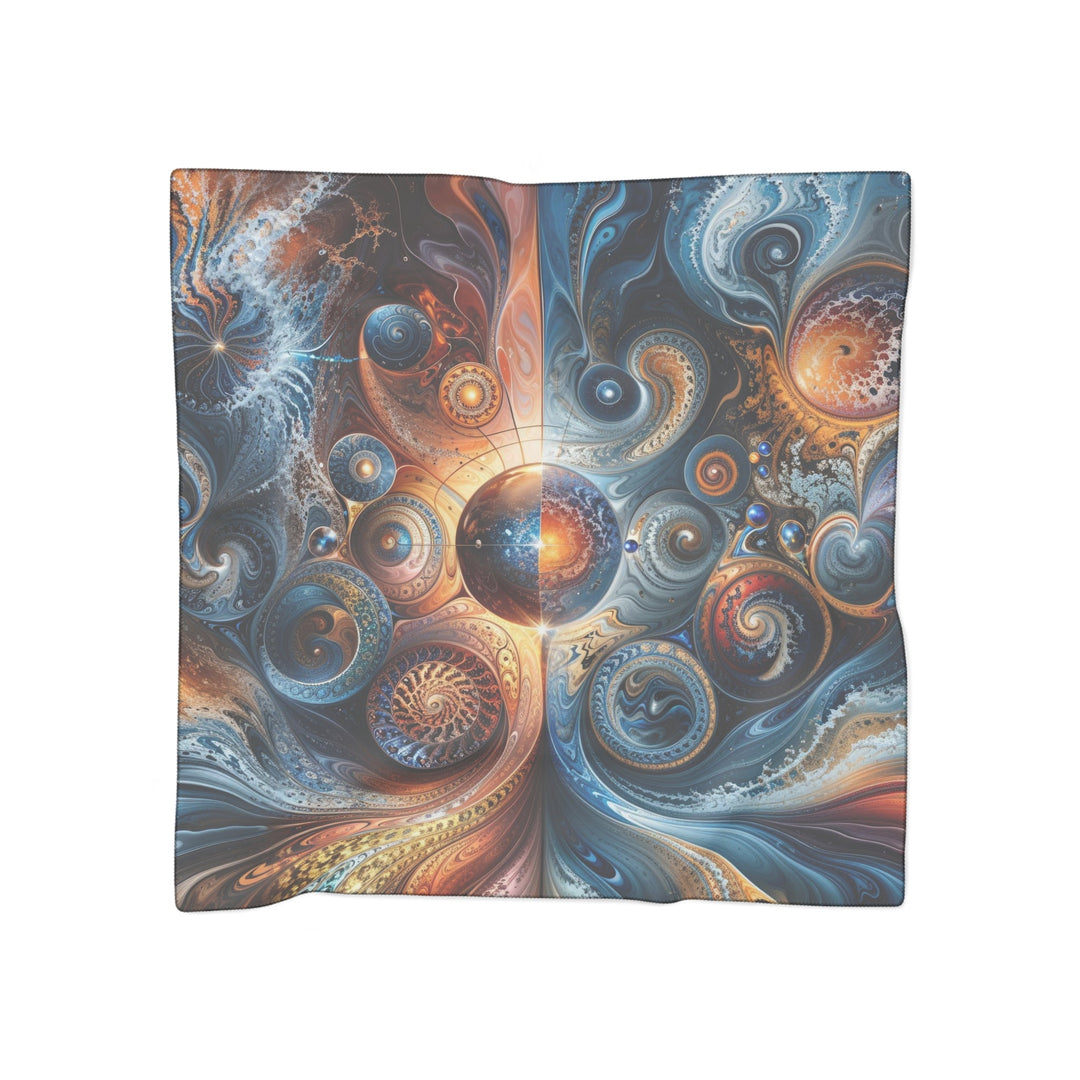 Cosmic Swirl Harmony - Poly Scarf - Accessories - g(0D·IO) - Poly voile - 50" × 50" -