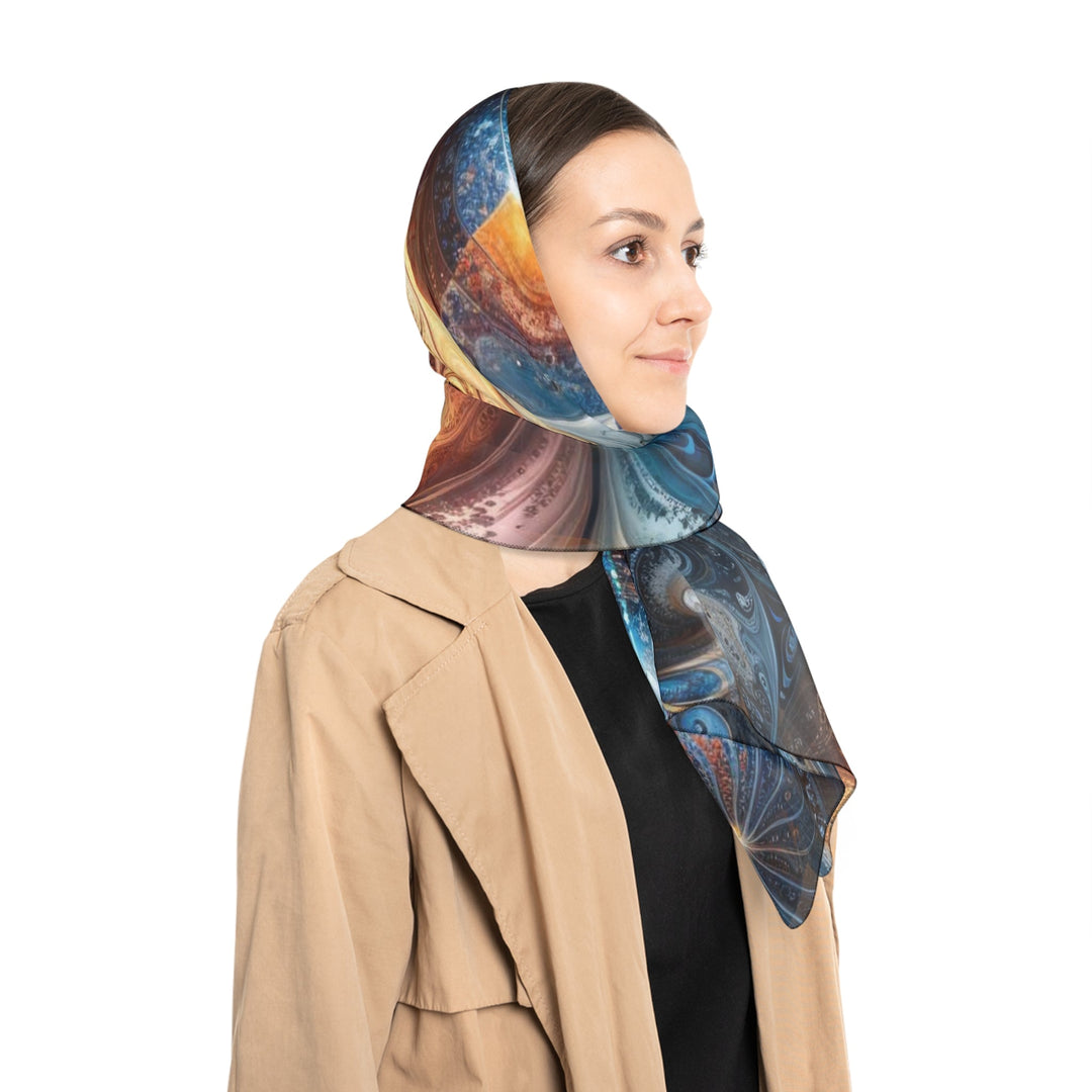 Cosmic Swirl Harmony - Poly Scarf - Accessories - g(0D·IO) - Poly chiffon - 50" × 50" -