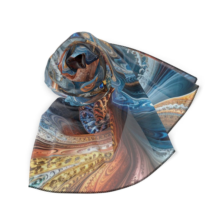 Cosmic Swirl Harmony - Poly Scarf - Accessories - g(0D·IO) - Poly chiffon - 50" × 50" -