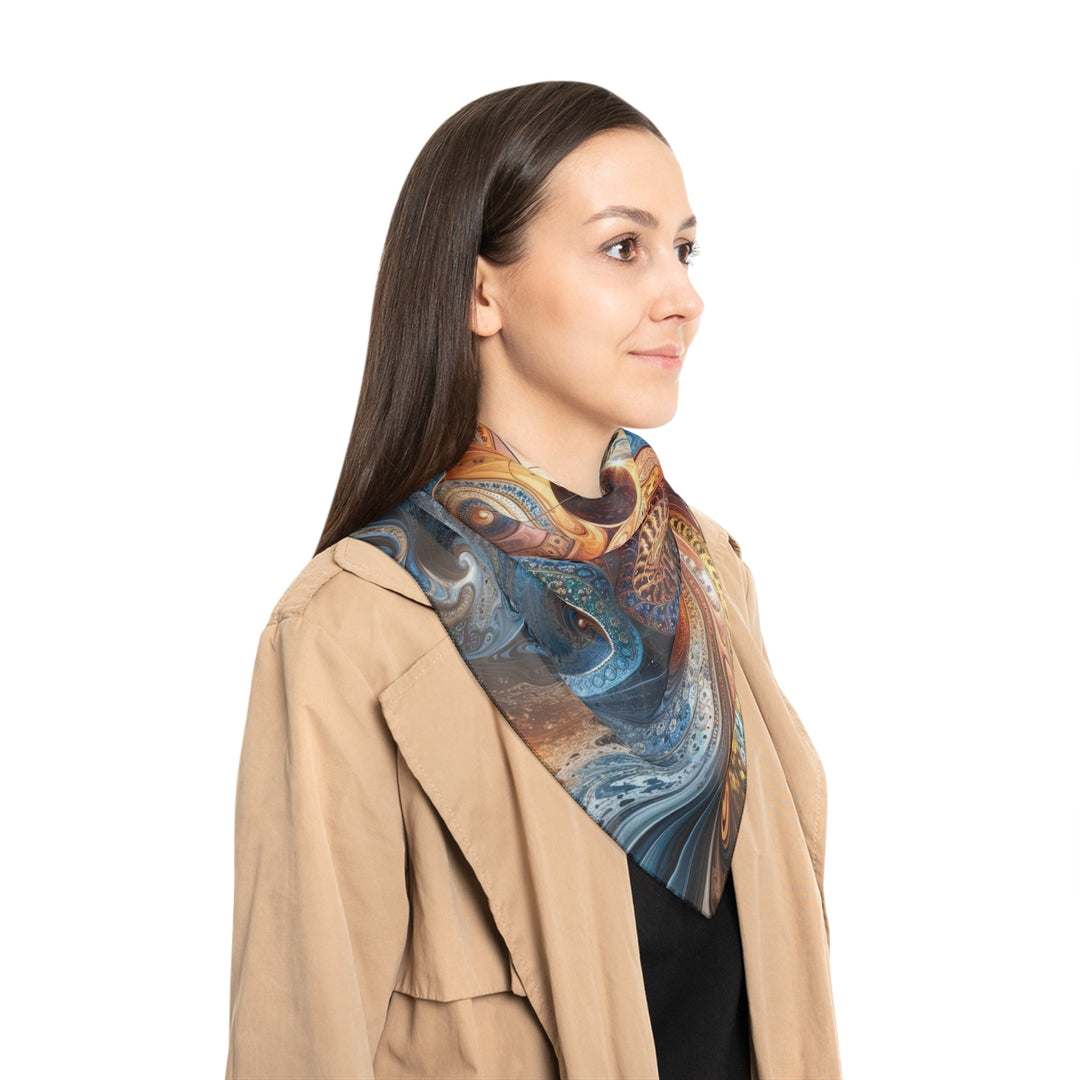 Cosmic Swirl Harmony - Poly Scarf - Accessories - g(0D·IO) - Poly chiffon - 50" × 50" -