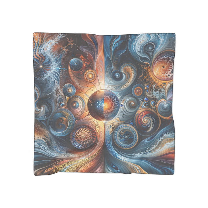 Cosmic Swirl Harmony - Poly Scarf - Accessories - g(0D·IO) - Poly chiffon - 25" × 25" -