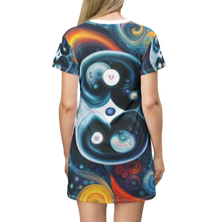 Cosmic Swirl Harmony - T-Shirt Dress - All Over Prints - g(0D·IO) - XS - -