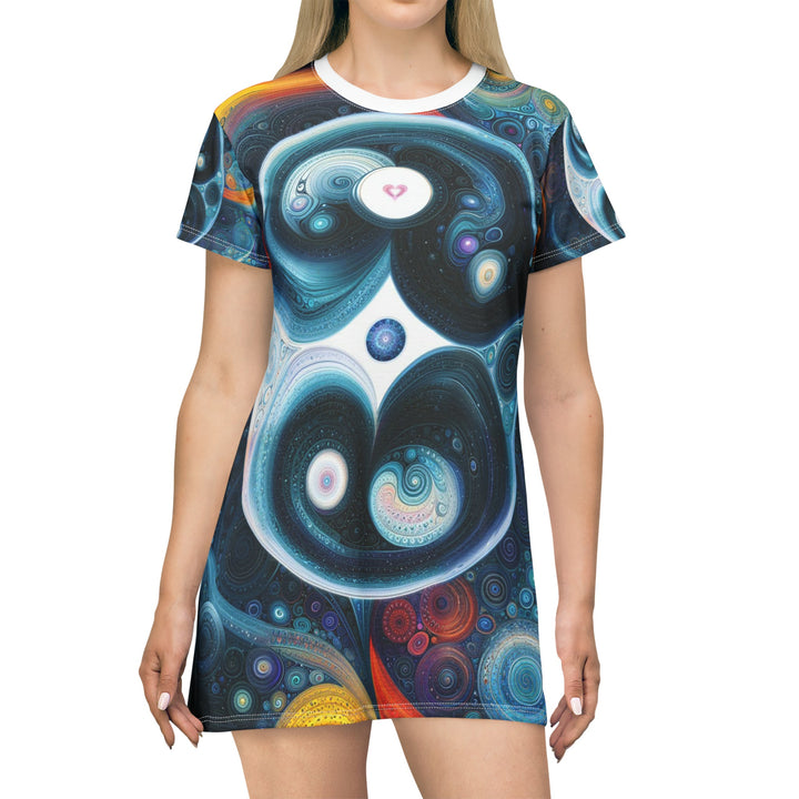 Cosmic Swirl Harmony - T-Shirt Dress - All Over Prints - g(0D·IO) - XS - -