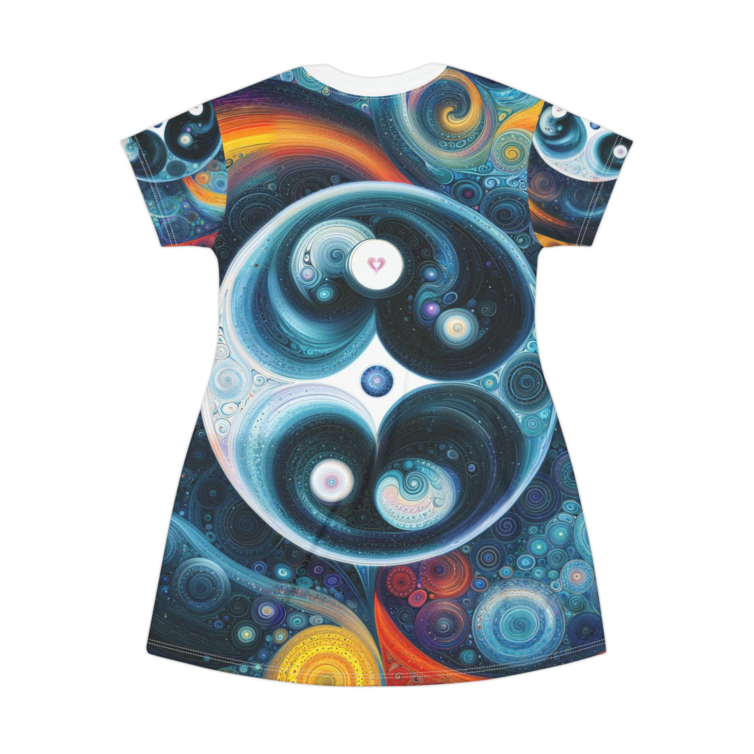 Cosmic Swirl Harmony - T-Shirt Dress - All Over Prints - g(0D·IO) - XS - -