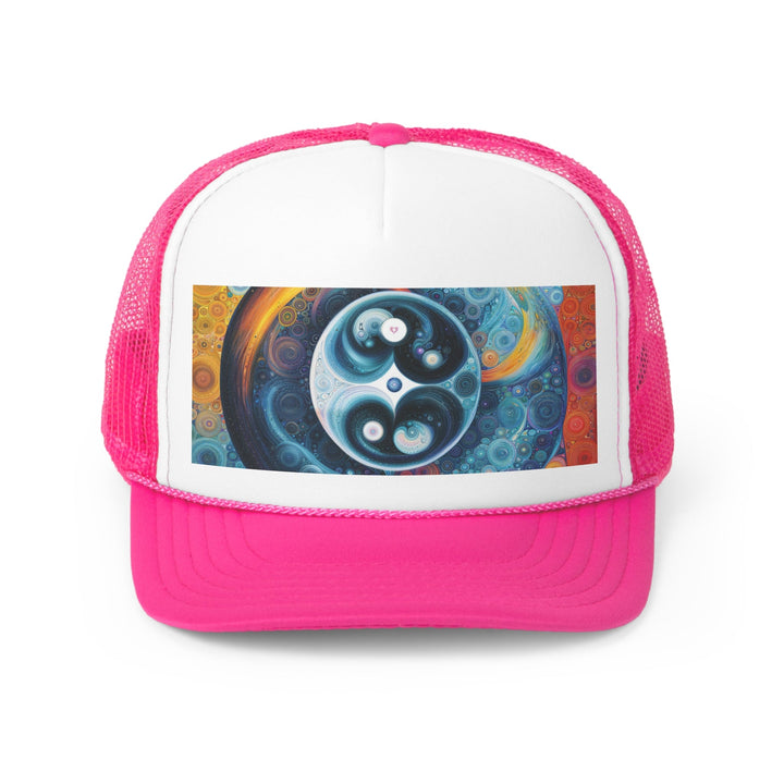 Cosmic Swirl Harmony - Trucker Hat - Hats - g(0D·IO) - Pink - One size -