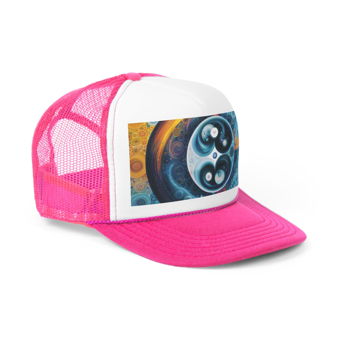 Cosmic Swirl Harmony - Trucker Hat - Hats - g(0D·IO) - Pink - One size -