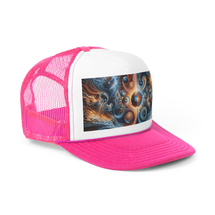 Cosmic Swirl Harmony - Trucker Hat - Hats - g(0D·IO) - Pink - One size -