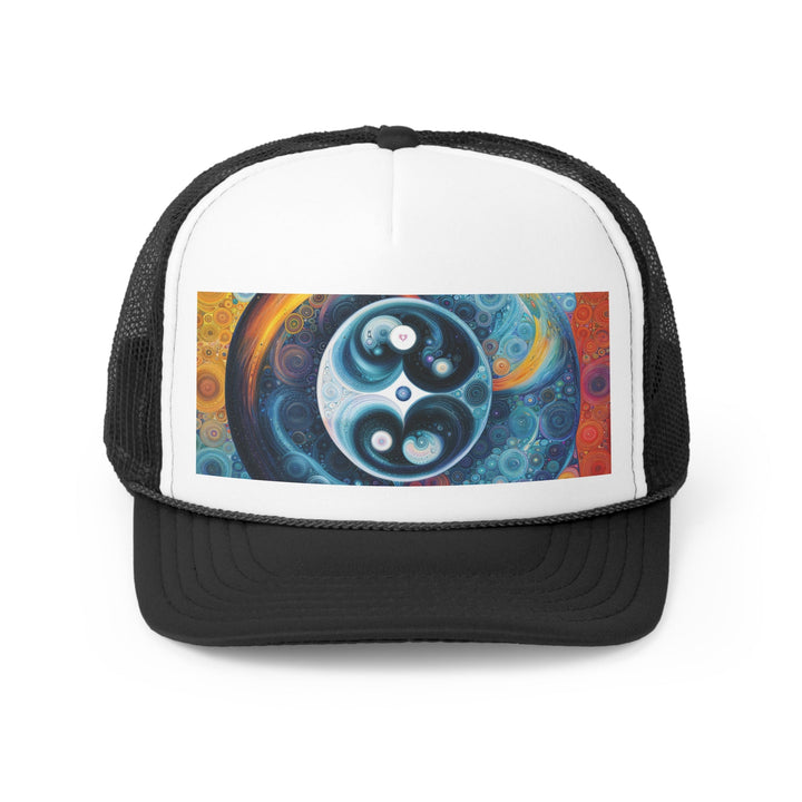 Cosmic Swirl Harmony - Trucker Hat - Hats - g(0D·IO) - Black - One size -