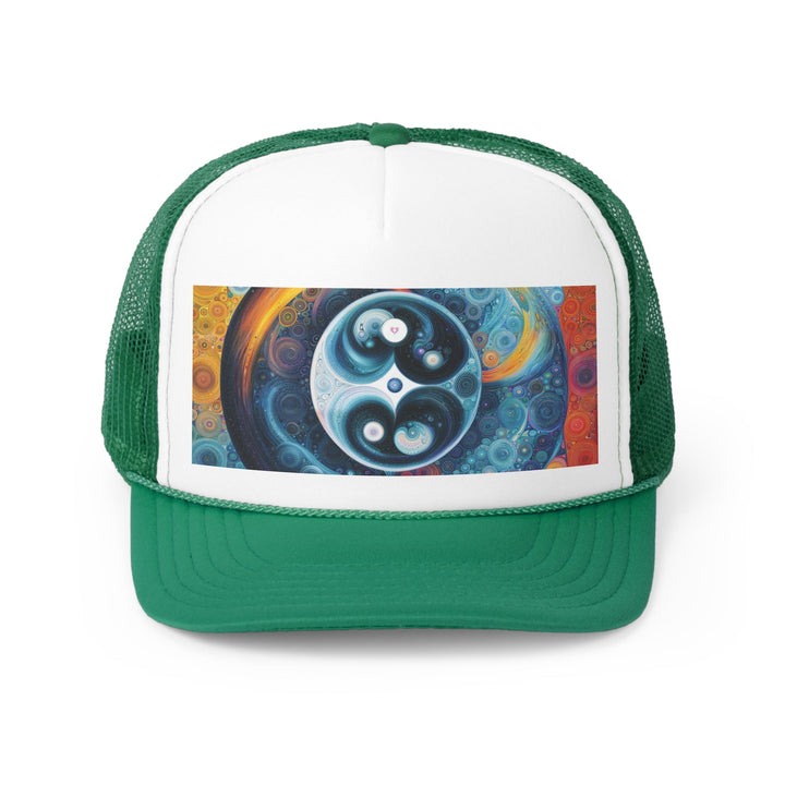 Cosmic Swirl Harmony - Trucker Hat - Hats - g(0D·IO) - Green - One size -