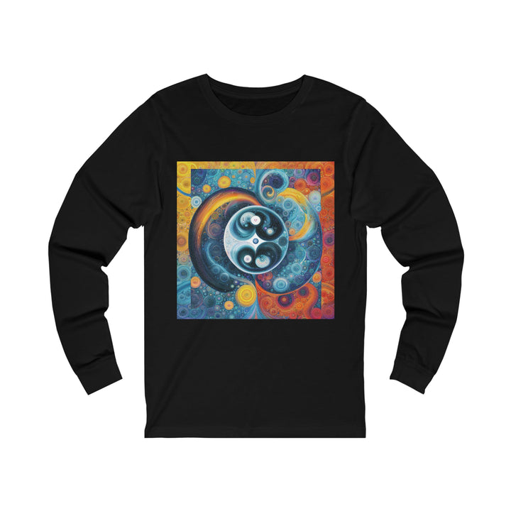 Cosmic Swirl Harmony - Unisex Jersey Long Sleeve Tee - Long-sleeve - g(0D·IO) - S - Black -