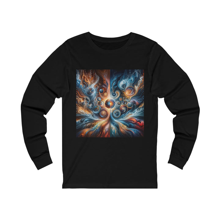 Cosmic Swirl Harmony - Unisex Jersey Long Sleeve Tee - Long-sleeve - g(0D·IO) - S - Black -