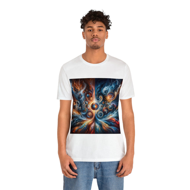 Cosmic Swirl Harmony - Unisex Jersey Short Sleeve Tee - T-Shirt - g(0D·IO) - Black - S -