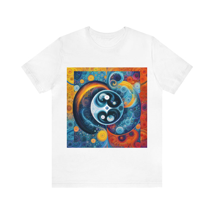 Cosmic Swirl Harmony - Unisex Jersey Short Sleeve Tee - T-Shirt - g(0D·IO) - White - S -