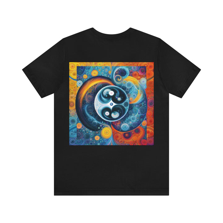 Cosmic Swirl Harmony - Unisex Jersey Short Sleeve Tee - T-Shirt - g(0D·IO) - Black - S -