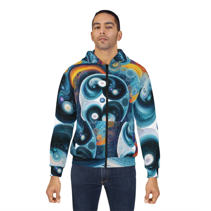 Cosmic Swirl Harmony - Unisex Zip Hoodie - All Over Prints - g(0D·IO) - XS - -