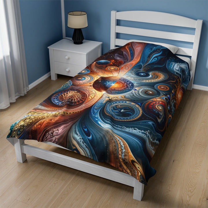 Cosmic Swirl Harmony - Velveteen Plush Blanket - All Over Prints - g(0D·IO) - 30" × 40" - -