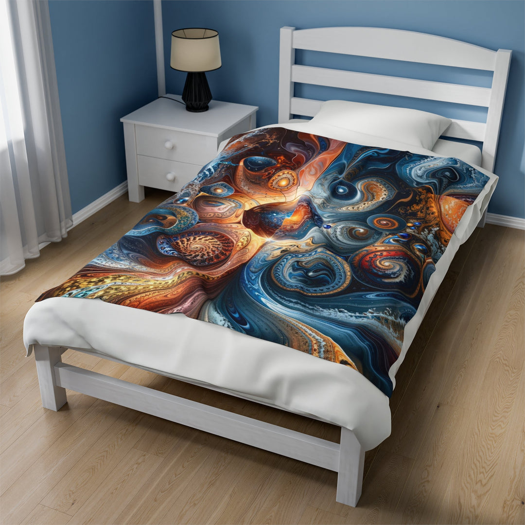 Cosmic Swirl Harmony - Velveteen Plush Blanket - All Over Prints - g(0D·IO) - 30" × 40" - -