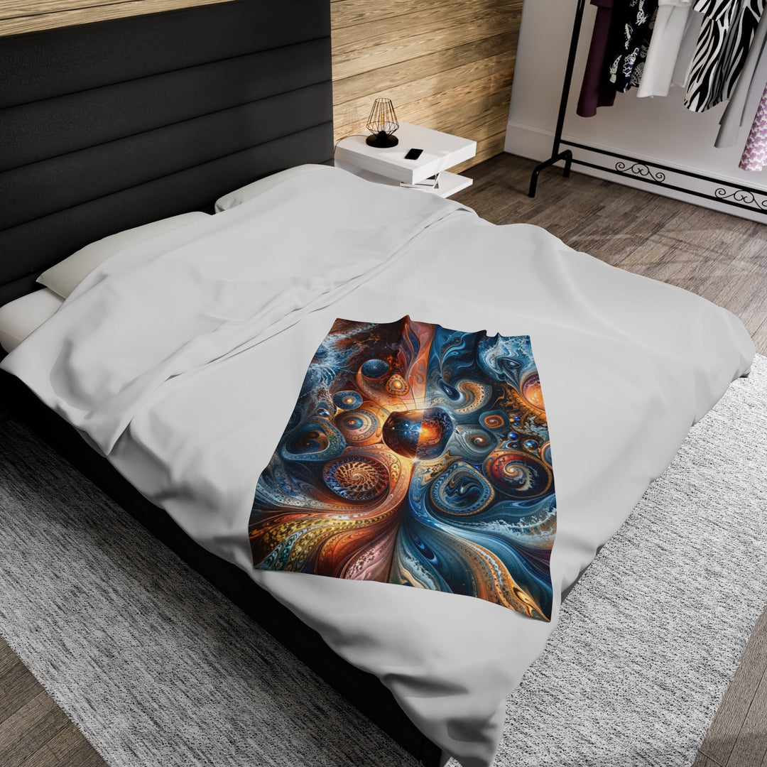 Cosmic Swirl Harmony - Velveteen Plush Blanket - All Over Prints - g(0D·IO) - 30" × 40" - -