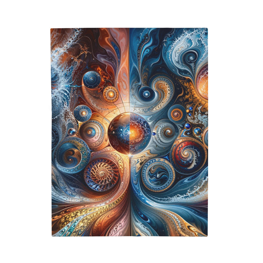 Cosmic Swirl Harmony - Velveteen Plush Blanket - All Over Prints - g(0D·IO) - 30" × 40" - -