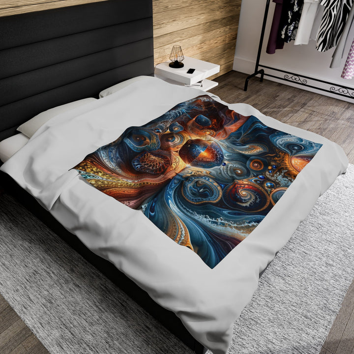 Cosmic Swirl Harmony - Velveteen Plush Blanket - All Over Prints - g(0D·IO) - 30" × 40" - -