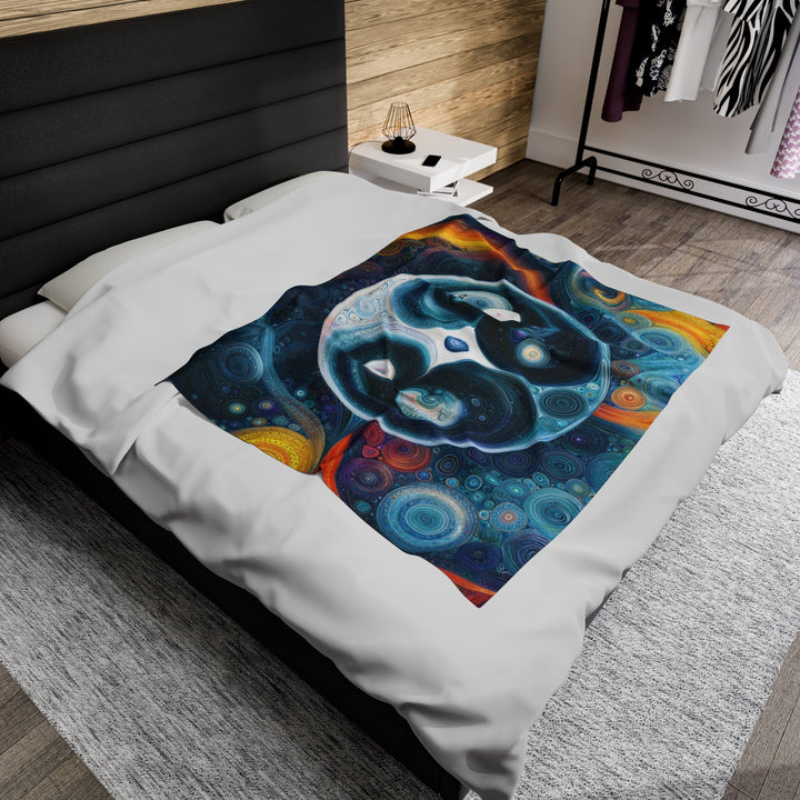 Cosmic Swirl Harmony - Velveteen Plush Blanket - All Over Prints - g(0D·IO) - 60" × 80" - -