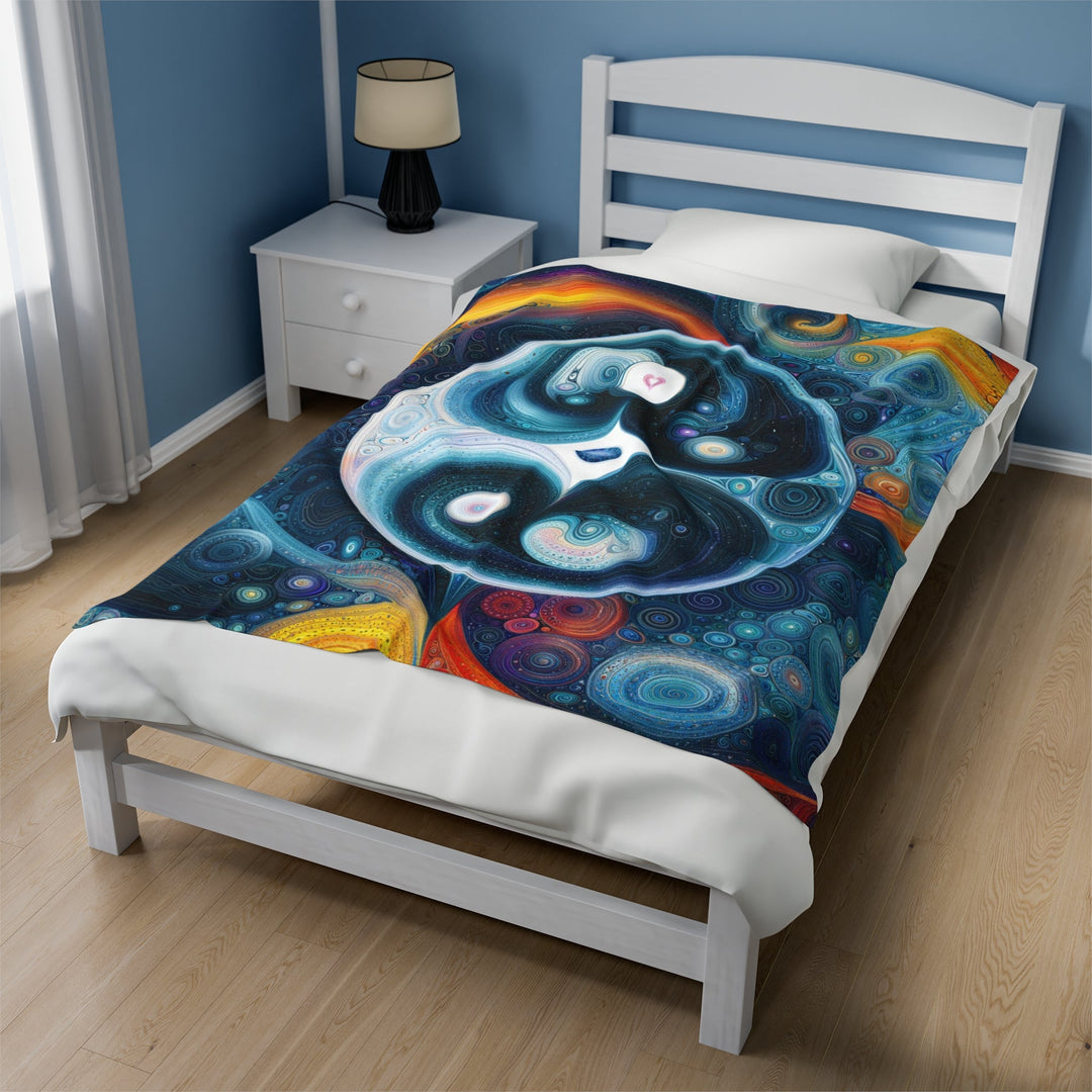 Cosmic Swirl Harmony - Velveteen Plush Blanket - All Over Prints - g(0D·IO) - 60" × 80" - -