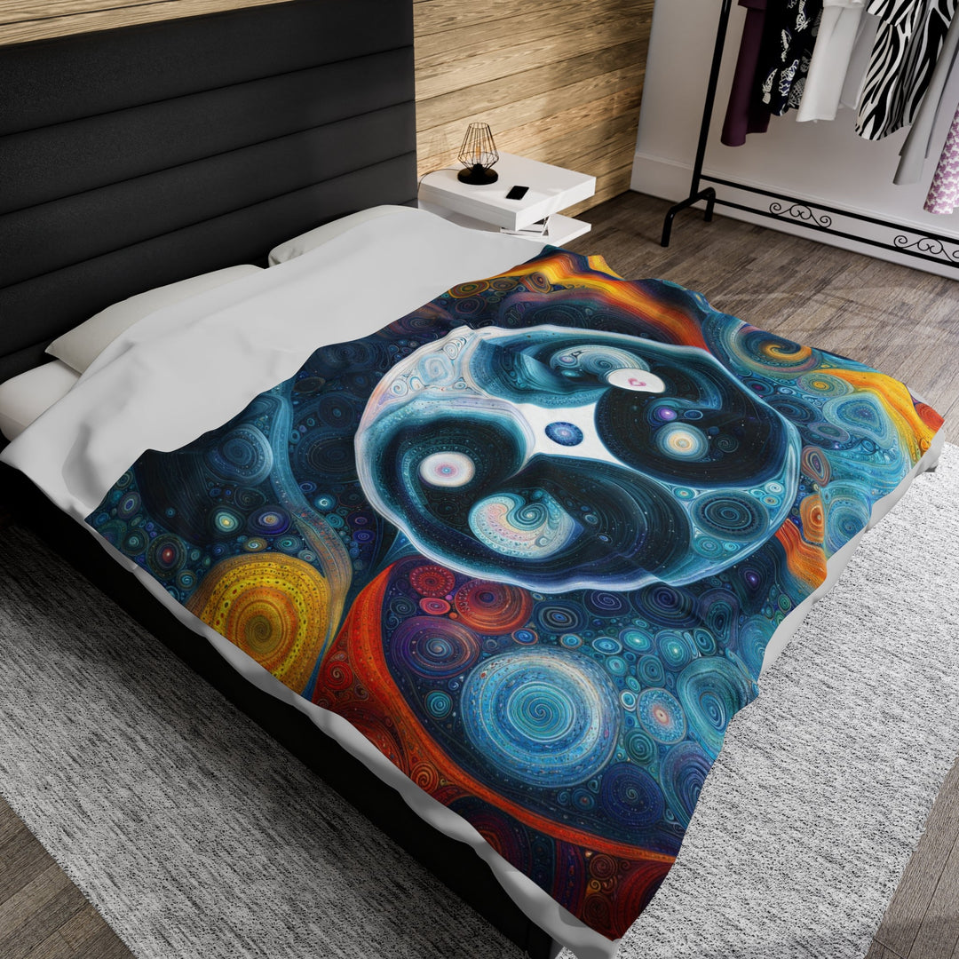 Cosmic Swirl Harmony - Velveteen Plush Blanket - All Over Prints - g(0D·IO) - 60" × 80" - -