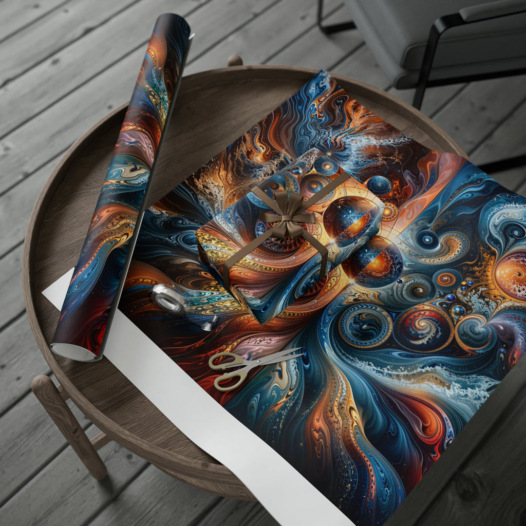 Cosmic Swirl Harmony - Wrapping Paper - Home Decor - g(0D·IO) - 30'' x 72'' - Matte -