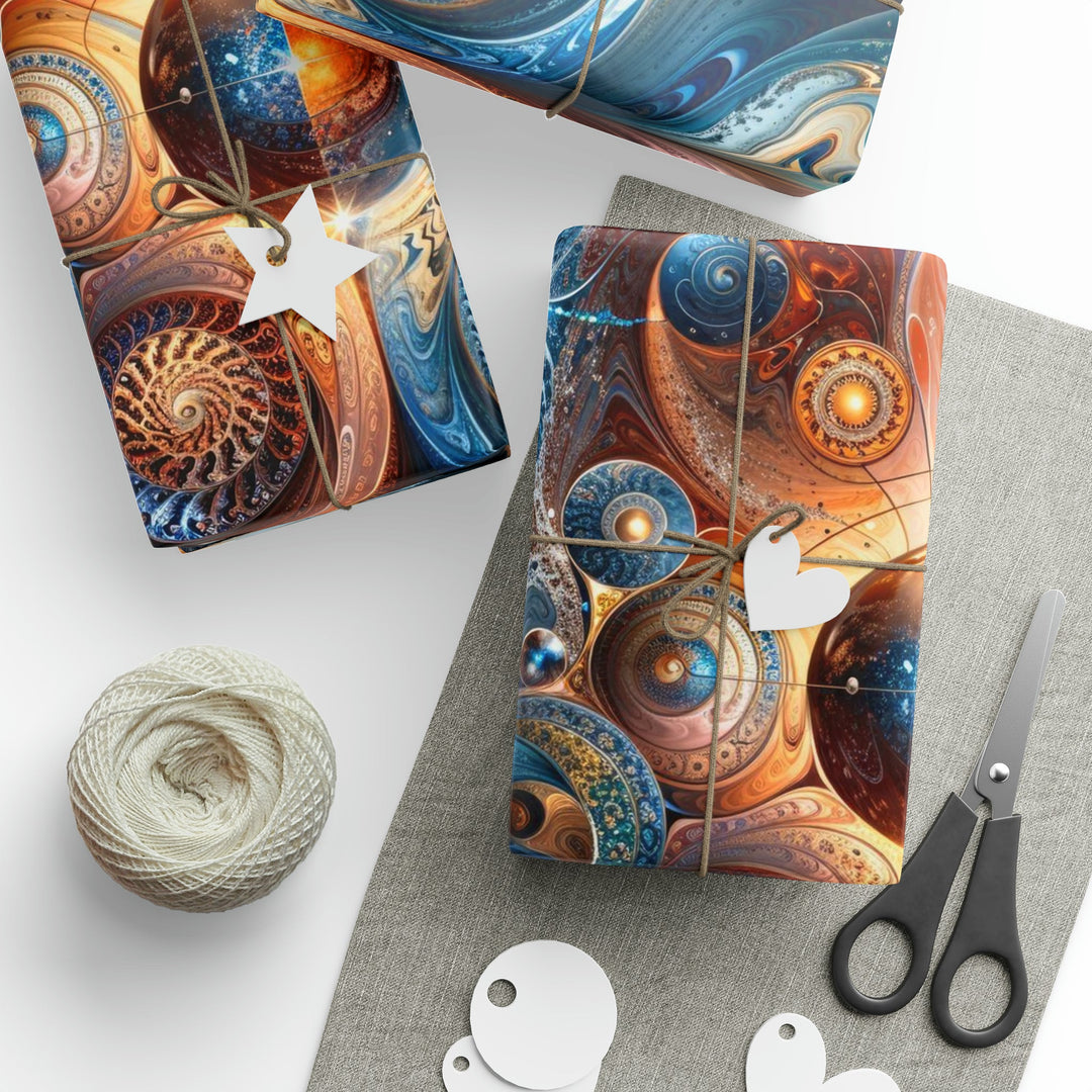 Cosmic Swirl Harmony - Wrapping Paper - Home Decor - g(0D·IO) - 30'' x 72'' - Matte -