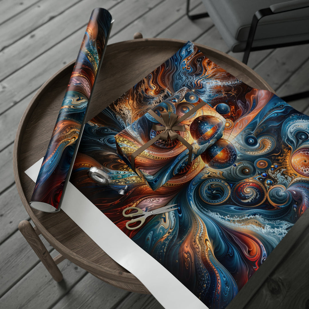 Cosmic Swirl Harmony - Wrapping Paper - Home Decor - g(0D·IO) - 30'' x 72'' - Matte -
