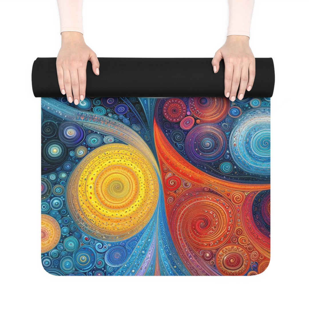 Cosmic Swirl Harmony - Yoga Mat - Home Decor - g(0D·IO) - 24” x 68” - -