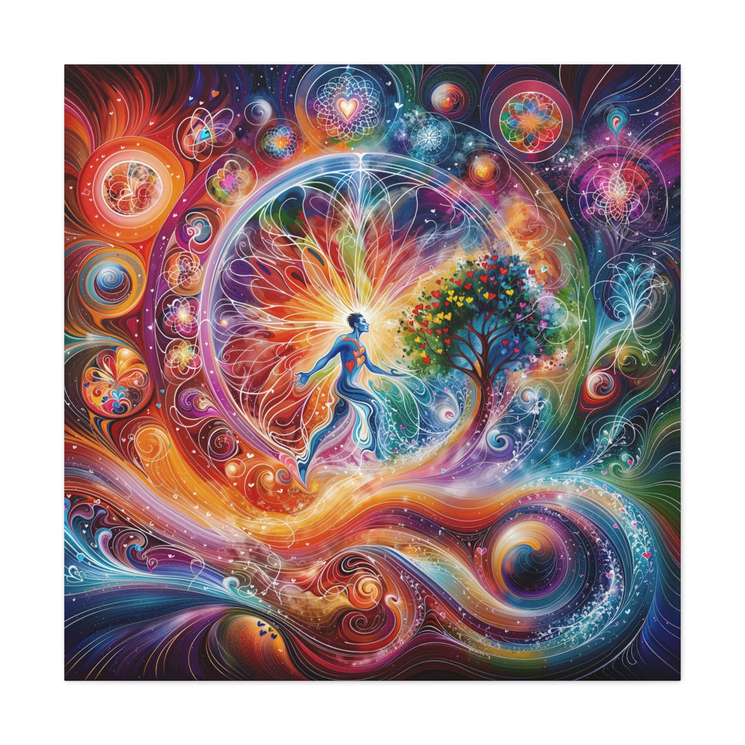 Cosmic Vibrant Emanation - Matte Canvas Print 1.25" - Canvas - g(0D·IO) - 36" x 36" - 1.25" -