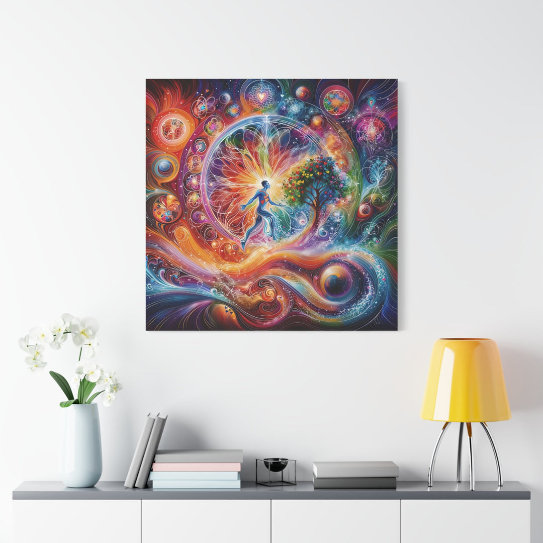 Cosmic Vibrant Emanation - Matte Canvas Print 1.25" - Canvas - g(0D·IO) - 36" x 36" - 1.25" -