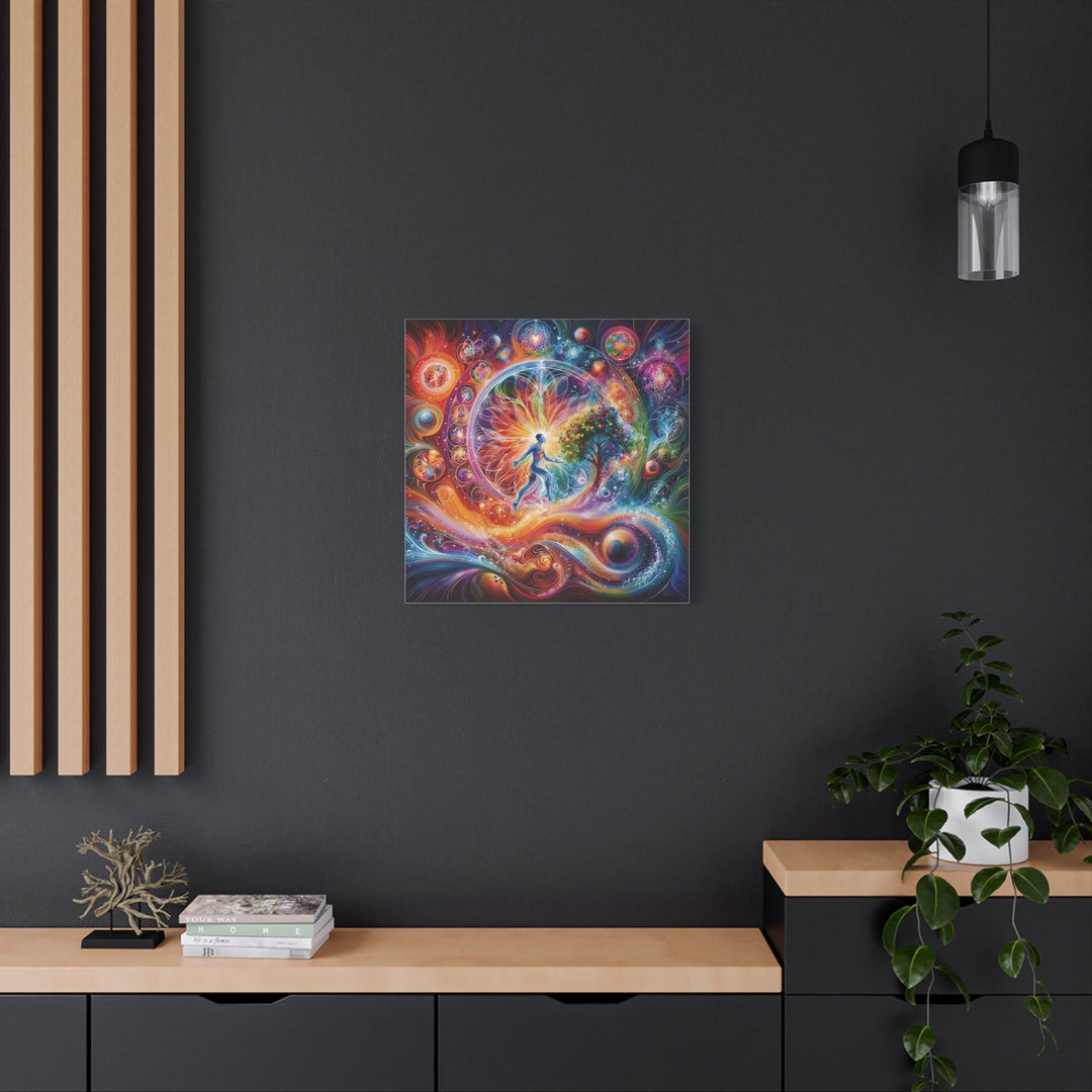 Cosmic Vibrant Emanation - Matte Canvas Print 1.25" - Canvas - g(0D·IO) - 36" x 36" - 1.25" -