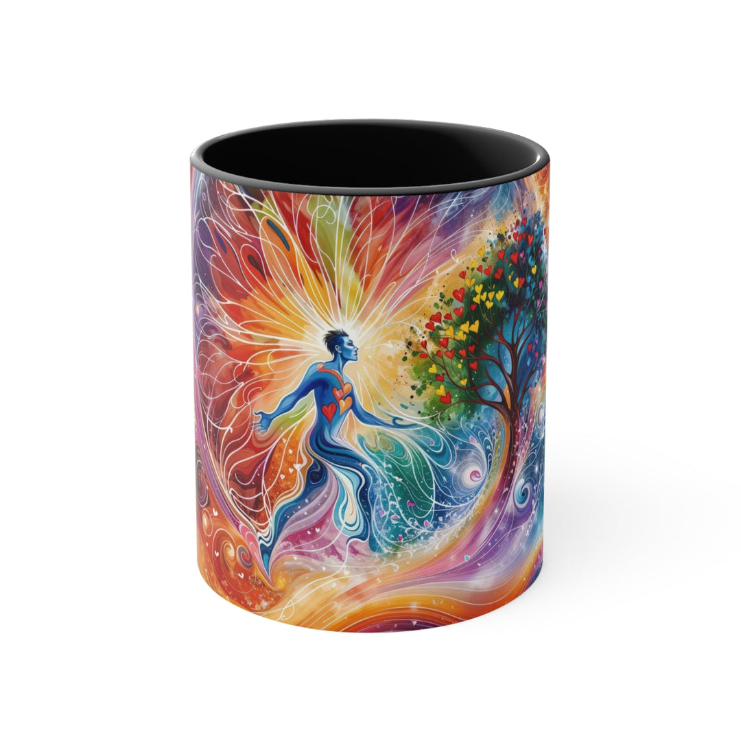 Cosmic Vibrant Energy - Accent Coffee Mug - Mug - g(0D·IO) - Black - 11oz -